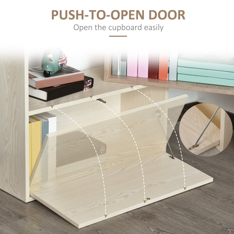 Ivy Bronx Van Buren Geometric Storage Bookcase & Reviews Wayfair Canada